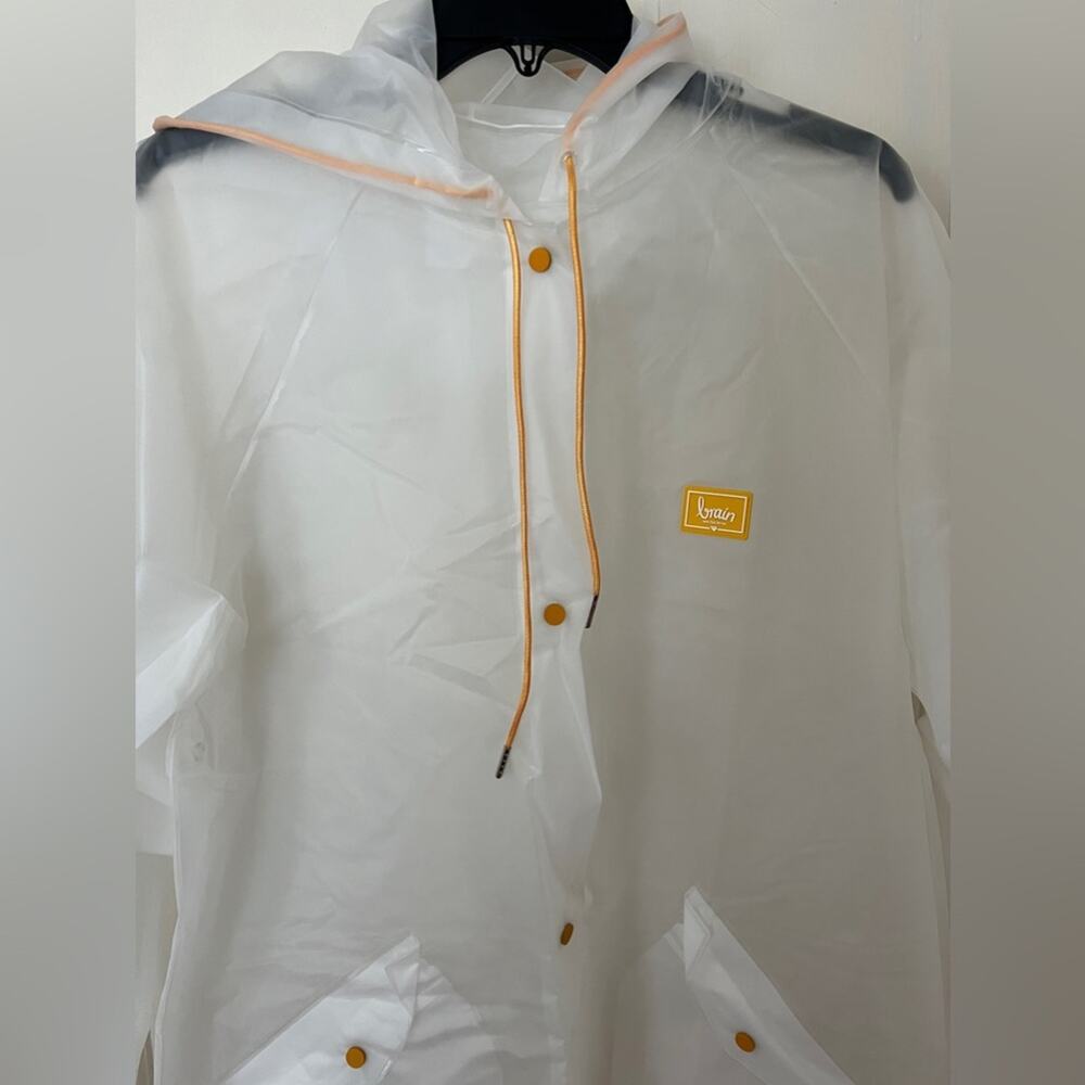 Amazon TPU Clear Transparent Hooded Raincoat Jacket Poncho - large - Picture 9 of 9